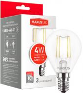 Лампа світлодіодна Maxus FM 1-LED-548-01 G45 4 Вт E14 4100 К 220 В прозора