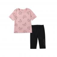 Комплект для девочек Фламинго 764-424 р.52 пудровый с черным