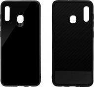 Чехол защитный Intaleo (Real Glass) для Samsung A30 black полиуретановый