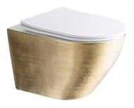 Унитаз подвесной Sant Valentines Sunset Glow со смывом Easy-Clean Rim 48х36х36 см с сиденьем SLIM slow-closing