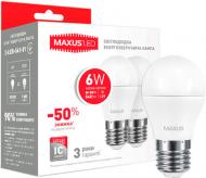 Лампа світлодіодна Maxus 2 шт./уп. 2-LED-541-01 6 Вт G45 матова E27 220 В 3000 К
