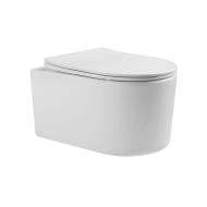 Унитаз подвесной Sant Valentines Chord Albion со смывом Easy-Clean Rim 49х37х34 см с сиденьем SLIM slow-closing