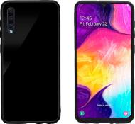 Чехол защитный Intaleo (Real Glass) для Samsung A50 black полиуретановый