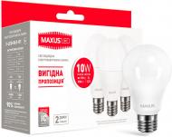 Лампа светодиодная Maxus 3 шт./уп. 3-LED-561-01 10 Вт A60 матовая E27 220 В 3000 К