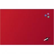 Доска магнитно-маркерная Axent 60х90 см стеклянная красная 9615-06-A
