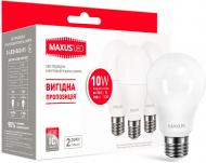 Лампа світлодіодна Maxus 3 шт./уп. 3-LED-562-01 10 Вт A60 матова E27 220 В 4100 К