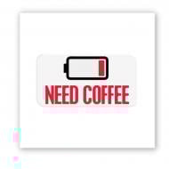 Стикер 3D Tattooshka 3D-стикер "Need coffee"