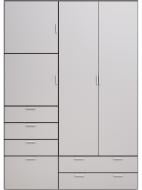 Шкаф гардеробный Центр Меблів ARСO 2100х1492х550 мм графит / белый лак