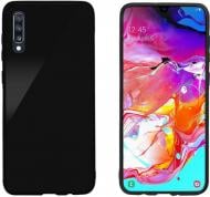 Чехол защитный Intaleo (Real Glass) для Samsung A70 black полиуретановый