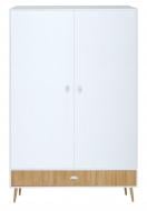 Шкаф для одежды Woodville Стокгольм 2д1ш дуб / белый