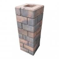 Блок декоративный малый бетонный гладкий для столба 300x300x100 мм леванто Золотий Мандарин