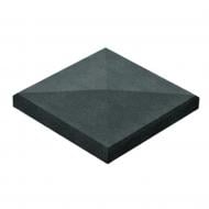 Крышка на столб четырехскатная 380x380x70 мм черный Золотий Мандарин