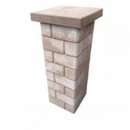 Блок декоративный малый бетонный гладкий для столба 300x300x100 мм капри Золотий Мандарин