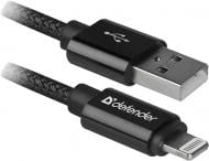 Кабель Defender Lightning – USB 1 м чорний (87808)