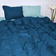Комплект постельного белья Satin Stripe 30-0019+30-0013 Milo 220х240 см синий/голубой MirSon
