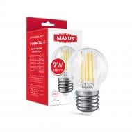 Лампа светодиодная Maxus FIL Clear G45 7 Вт E27 4100 К 220 В прозрачная 1-MFM-744