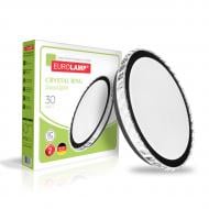 ВІТРИНА! Світильник світлодіодний Eurolamp Deco Crystal Ring 30 Вт білий із чорним 4000 К LED-NLR-30W-T8