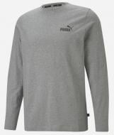 Футболка Puma ESS SMALL LOGO LONGSLEEVE TEE MEDIUM GRA 58667203 р.M сірий