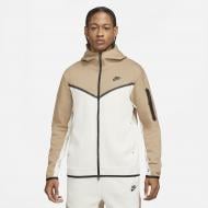Джемпер Nike M NSW TCH FLC HOODIE FZ WR CU4489-208 р. XL бежевый