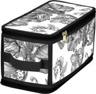 Корзина для хранения Idea Home DB-23 прям. з/кр з/блиск Anthracite Flowers антрацит 300x150x150 мм