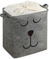 Корзина для хранения Idea Home LY-01 квад. ткан. з/кр Puppy серый 450x300x450 мм