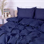 Комплект постільної білизни Satin Stripe 30-0020 Smoky Blue 160х220 см синій MirSon