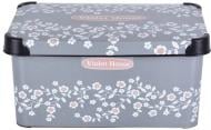 Кошик для зберігання Violet House 0647 DECOR ANTRASIT FLOWER с/кр. 10 л сірий 165x350x235 мм
