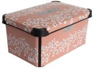 Кошик для зберігання Violet House 0647 DECOR POWDER FLOWER с/кр. 10 л рожевий 165x350x235 мм