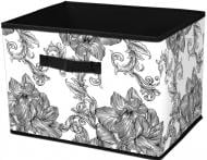 Корзина для хранения Idea Home NP-103R прям. ткан. Anthracite Flower серый 380x270x270 мм