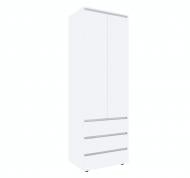 УЦЕНКА! Шкаф для одежды DC STEVE со штангой 2100х700х500 мм нимфея альба / нимфея альба (УЦ №3329)