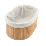 Корзина для хранения Eurogold 7014702400 бежевый/белый овальный 120x180x120 мм