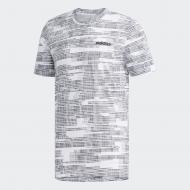 Футболка Adidas M ESS AOP TEE FM3433 р.S белый