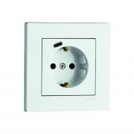 Механизм розетки бытовая с заземлением EXEN Karell IP20 белый 290-000103-274