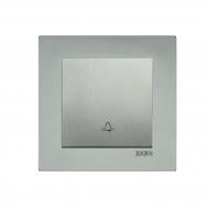 Кнопка дзвінка одноклавішний EXEN Karell без підсвітки срібло 290-001002-207
