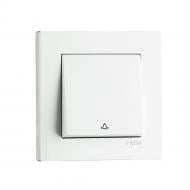 Кнопка звонка одноклавишный EXEN Karell без подсветки белый 290-000102-207