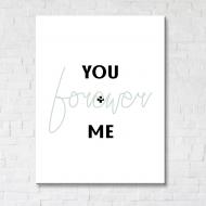 Постер You + Me 50x65 см Brushme