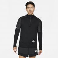 Футболка Nike M NK DF TRAIL ELMT GX HOODIE DD4580-010 р.S чорно-сірий