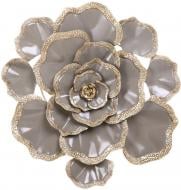 Декор настінний Blossom 76,8x84,5 см сірий із золотим