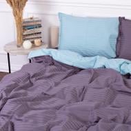 Комплект постельного белья Satin Stripe 30-0015+30-0011 Skylly 175х210 см бирюзовый/серый MirSon