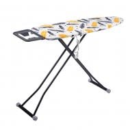 Гладильная доска Eurohome ALPINE PLUS 33x110 см моноблок с розеткой (перья желто-черные)