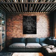 Постер Chernivtsi Black Map New 50x65 см Brushme FNK0117302 Постер Chernivtsi Black Map New 50x65 см Brushme FNK0117302