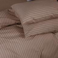 Наволочка Ranforce Elite 17-0610 Stripe Light Brown 70x70 см коричневый MirSon