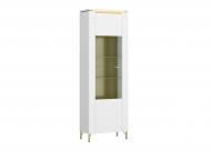 Шкаф-витрина Meble Wojcik 1D LAZIO 2012х655х400 мм золотой / альпийский белый