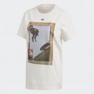 Футболка Adidas T SHIRT GRAPHIC FM4340 р.M бежевый