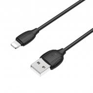 Кабель Borofone BX19 Benefit Lightning - USB 1.3 А 1 м чорний із сірим (BX19LB)