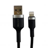 Кабель Mibrand MI-71 USB - Lightning 2.4 A 1 м чорний із сірим (MIDC/71LB)