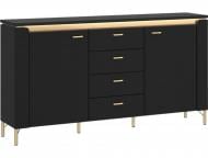 Комод Meble Wojcik Norica 2D4S 1553x873x400 мм золотий/чорний матовий Комод Meble Wojcik Norica 2D4S 1553x873x400 мм золотий/чорний матовий