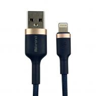 Кабель Mibrand MI-71 Metal Braided Cable USB for Lightning 2.4A 1 м темно-синій (MIDC/71LNB)