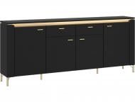 Комод Meble Wojcik Norica 4D2S 2003x873x400 мм золотой/черный матовый