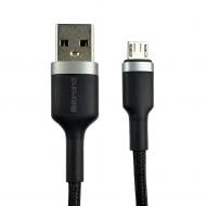 Кабель Mibrand MI-71 Metal Braided Cable USB for Micro 2.4A 1 м черный (MIDC/71MB)